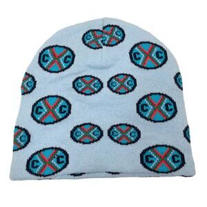 Cross Colours knit logo beanie blue - OS